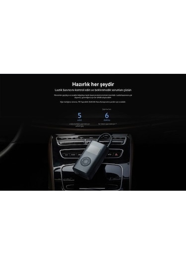 Xiaomi Mi Taşınabilir Şarjlı Kompresör Lastik Hava Pompası