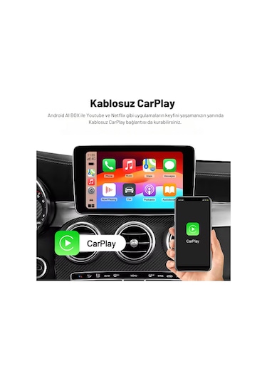 Embatech Carplay Ai Box 4Gb+32Gb Youtube, Netflix & Kablosuz Carplay