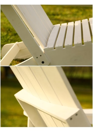 Mandu Adirondack Ahşap Bahçe Sandalyesi Beyaz (551457121) Beyaz