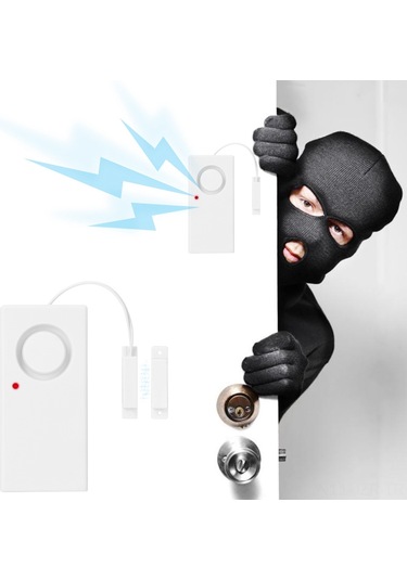 Geeroyoo Abs Plastik Kasa 130db Sesli Manyetik Kapı Alarmı, 5m Çip İle Güvenli, Düşük Tüketim, Hırsızları Korkutmak İçin