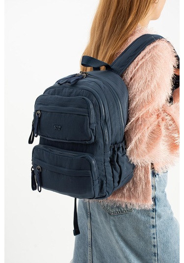 Yumuşak Dokulu Ultra Hafif, Esnek Ve Su Geçirmez Polyamid Kumaş Sırt Çantası Lacivert Model: 571-13-14a Lacivert