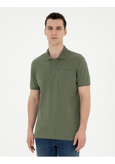 Pierre Cardin Erkek Haki Tişört Basic 50280753-vr027 Haki
