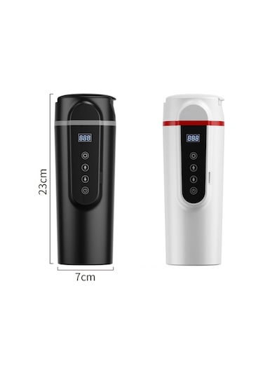 Sones Suıtu Hq-3900 24v/12v Araba/kamyon Isıtmalı Kahve Kupa Akıllı Kupa, Özellik: Küçük Ekran Siyah