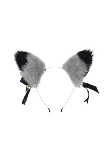 Yifomall Şık Tilki Kulaklı Saç Aksesuarı: 2 Farklı Stil İçin Peluş Kulaklar Ve Siyah Bant Seti 12cm X 9cm