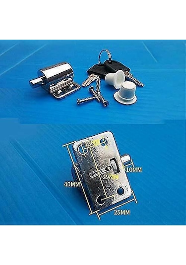 Veranda Kapısı İçin Yeni Sürgülü Pencere Kilidi - Gümüş - Vidalı