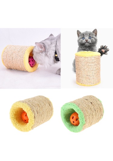Homyl Pet Kedi Sisal Tırmalama Direği Küçük İçi Boş