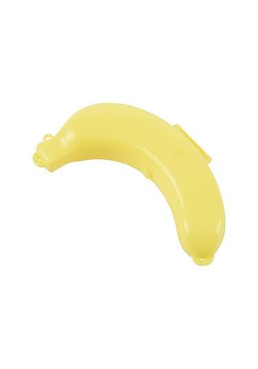 Leasetake Banana Case Öğle Yemeği Kutusu Koruyucu Kap Tutucu Taşıyıcı Depolama - Sarı Sarı