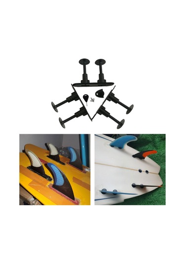 Homyl 3 Parça Sörf Tahtası Fin Fişleri Pvc Dağı Aksesuarları
