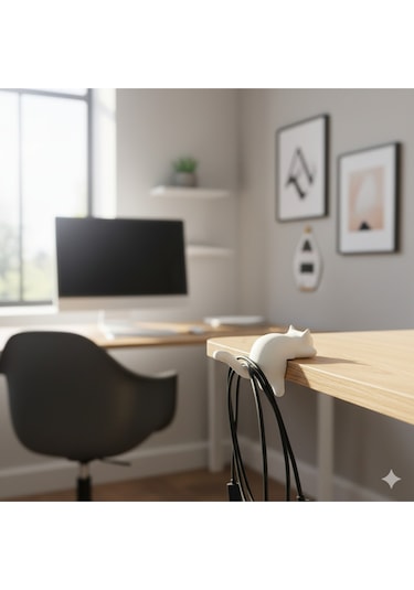 Tırmanan Kedi Süsü - Masaya Tırmanan Kedi Tasarımı Anahtarlık Askı