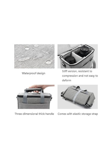 Sones Baona Bn-h001 Dijital Kamera Çantası Gündelik Taşınabilir Kamera Su Geçirmez Çanta, Boyut: Küçük Gri