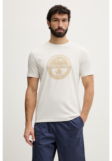 Napapijri S-mahsa Ss Erkek T-shirt-33140 Beyaz