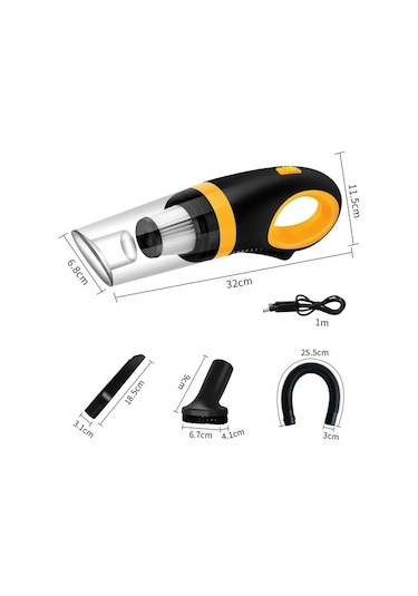 Tcherchi Kablosuz Usb Şarj Edilebilir Elektrikli Araç Süpürgesi