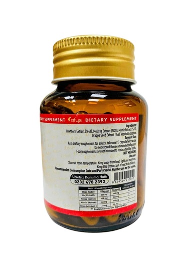 Afye Hawthorn 600 Mg Alıç-Melisa-Üzüm Çekirdeği Özü 60 Kapsül