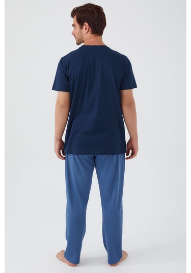 Arnetta 2539 Kısa Kol Erkek Pijama Takım Lacivert