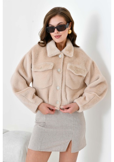 Ftz Kadın Kaşmir Mont Pudra 30984 Pudra