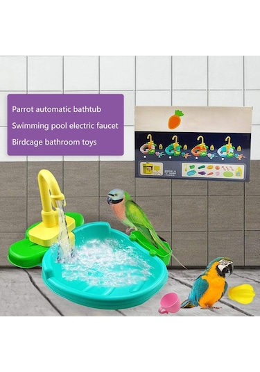 Xindoker Kuşlar İçin Eğlenceli Ve Sağlıklı Otomatik Banyo Küveti - Hafif Ve Dayanıklı Tasarım