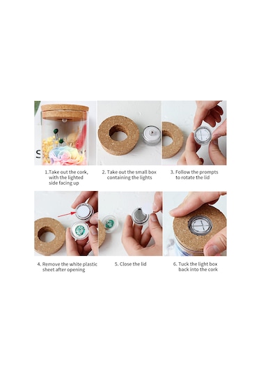 Wezone Romantik Led Işık Açan Sonsuz Gül Kavanozu - Sevgililer Günü Ve Anneler Günü Hediyesi