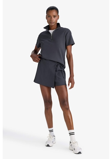 DeFactoFit Standart Fit Kısa Paça Sporcu Modal Şort C0556AX25SMAR231 Antrasit
