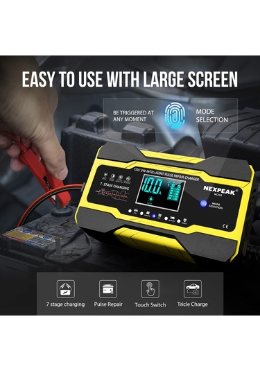 Lemestar Akıllı 12v/24v 10a Araç Şarj Cihazı - Hızlı Şarj Ve Pil Onarımı İçin Profesyonel Çözüm