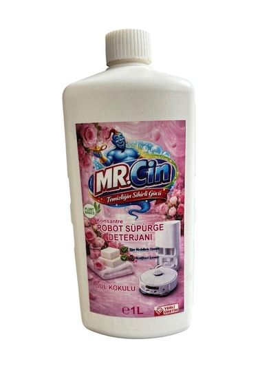 Mr.cin Robot Süpürge Deterjanı Gül Kokulu 1 Litre Tekli
