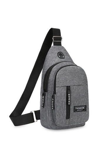 Moda Taşınabilir Erkek Omuz Çantası - Gri