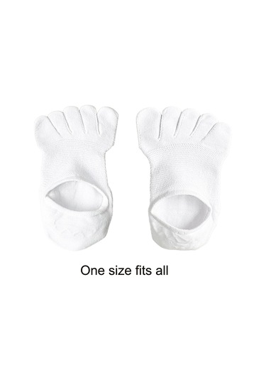 Homyl Koşu Sporları Için Beş Parmak Çorap Hafif Kaymaz İnce Beyaz