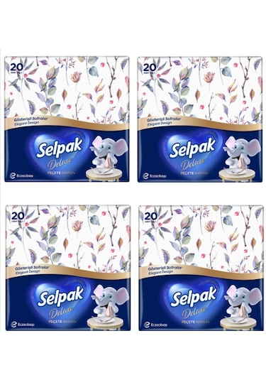 Selpak Deluxe Peçete 20 ' Lİ 4 Adet