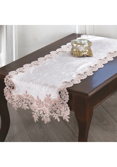 Royal Nazik Doria Kadife Oda Takımı 5Parça Kadife Pudra