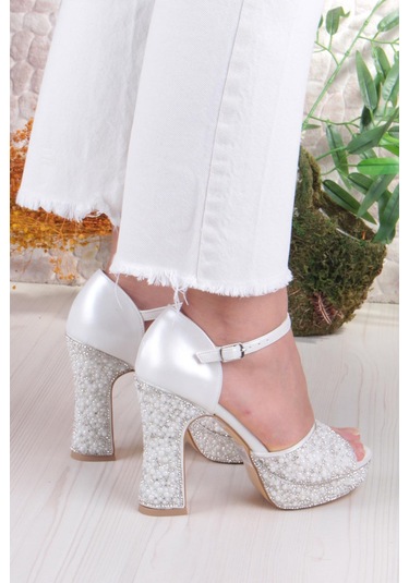 Fort 2280 Jena Platform Taban Yüksek Topuklu Özel Tasarım Kadın Ayakkabı