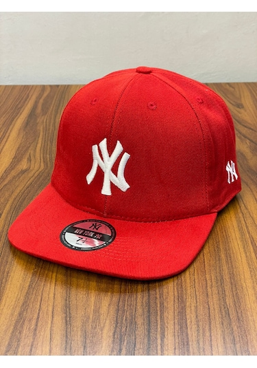 Hamze Ny Yankees New York Nakış Hip Hop Snapback Rapper Şapka Cap Kırmızı