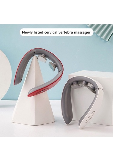 Maoyaya Beyaz Boyun Masaj Aleti, Elektrikli Kablosuz Isıtmalı Servikal Vertebra Rahatlatan Masaj Makinesi Çok Renkli