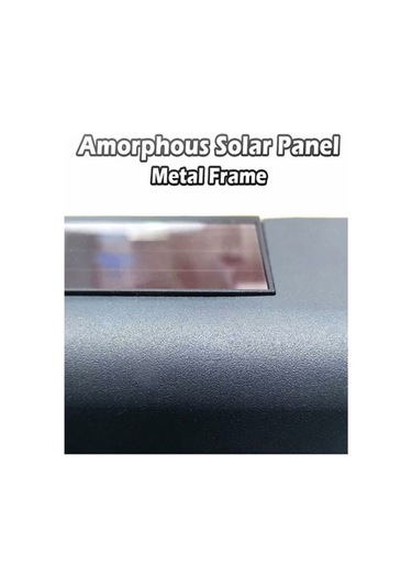 Ebitda Modern Güneş Enerjili Metal Ev Numarası Led Işık - Su Geçirmez Bahçe Lambası 22,5x17,5 Cm