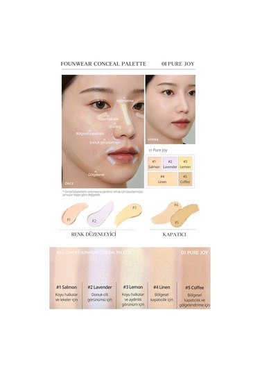Kremsi Dokuya Sahip Concealer Paleti Clio Kill Cover Founwear Concealer Palette Pure Joy