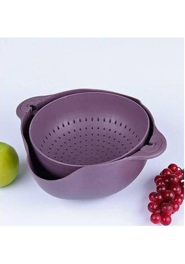 Periboia 360 Derece Dönebilir Pratik Hazneli Süzgeç Karışık Renkli