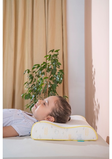 Boyun Destekli Ortopedik Visco Yastık 47x32x8/6 Cm Beyaz