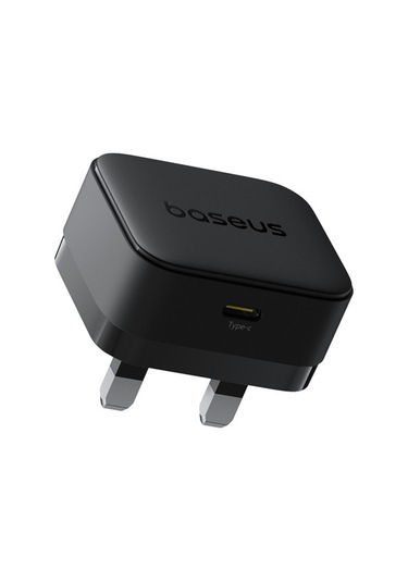 Tongxida Baseus 20w C Tipi Hızlı Şarj Adaptörü, İngiltere Fişi, Siyah Kablo Siyah