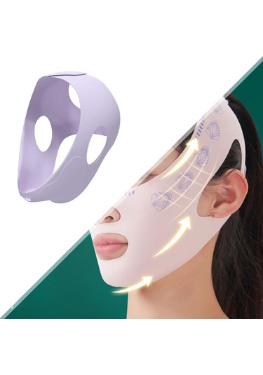 Homyl Buz Baş Sarma Evrensel Rahat Silikon Yüz Paketi Çene Için Mor