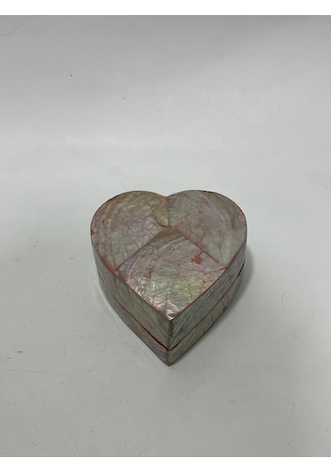 Sedef Kaplama Kalp Model Kadife Hediye Kutusu Büyük-model 2