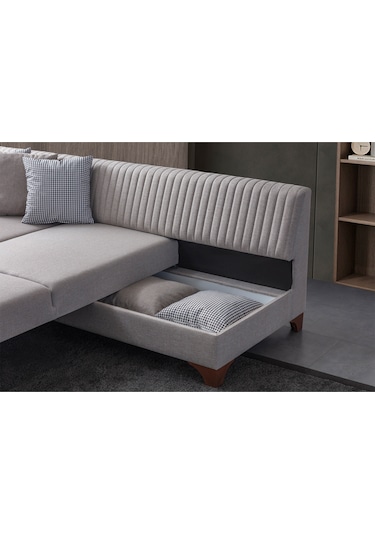 Eymense West Köşe Koltuk Takımı Krem Sağ Köşe