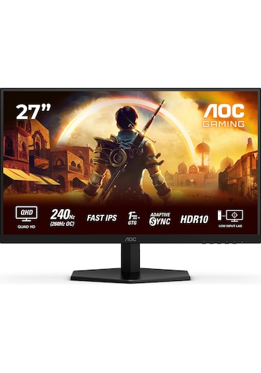 Aoc Q27g42ze 27" 260hz Oc 1ms Hdmı Dp Adaptivesync Hdr10 Qhd Fast Ips Gaming Monitör