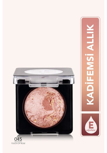 Flormar Işıltılı Fırınlanmış Allık - Baked Blush-On - 045 Touch Of Rose - 8682536051453