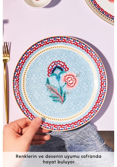 Karaca  Forever Bone Spello 26 Parça 6 Kişilik Kahvaltı Takımı Blue