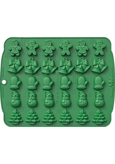 Noel Malzemeleri Damla Tutkal Kalıp Kek Barbekü Pişirme Aracı Yeşil Yeşil