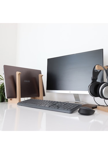 Hanwood Ahşap Laptop Standı - Laptop Yükseltici - 15" Ve Üzeri