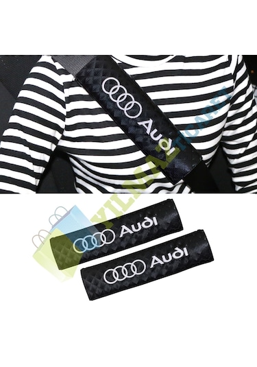 Audi Logo Emniyet Kemer Pedi Nakış Işleme Yüksek Kalite 2 Adet