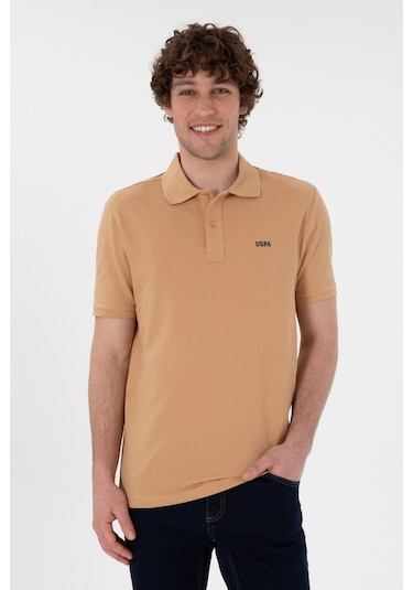U.S. Polo Assn. Erkek Regular Fit Polo Yaka Camel Basic Tişört 50306007-VR015 U.S. Polo Assn. Erkek Regular Fit Polo Yaka Camel Basic Tişört 50306007-VR015