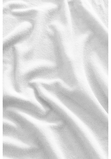 The Berb Pamuklu Havlu Çarşaf 4 Kenarı Lastikli Tek/çift Kişilik Lastikli Havlu Çarşaf Kar Beyaz