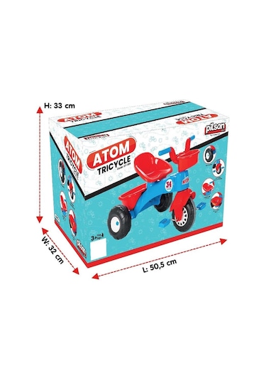Pilsan Atom 3 Tekerlekli Bisiklet - Kırmızı / Mavi