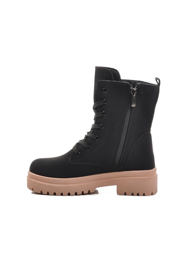 Siyah-somon İçi Kürklü Kız Çocuk Bot Leonis F Siyah-somon Siyah - Somon