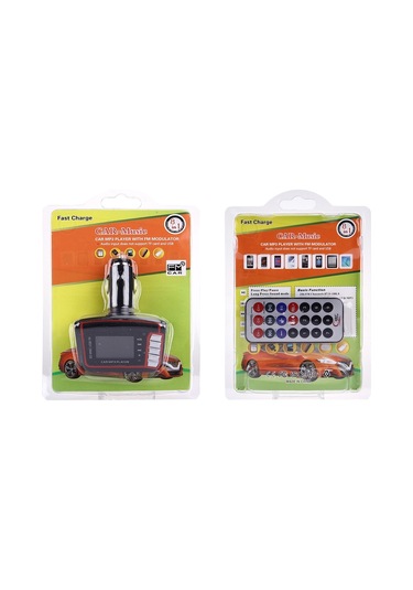Uzaktan Kumandalı Fm Verici İle Araba Mp3 Müzik Çalar, Destek Tf / Sd Kart / Usb Flash Disk Kırmızı